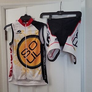 Womens VOLER cycling jersery and matching bike shorts Sz S